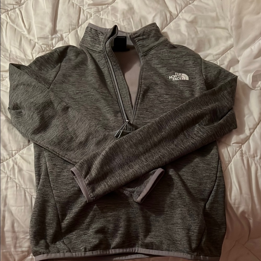 The North Face Heathered Gray Half-Zip Pullover